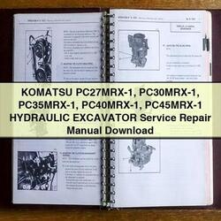 Komatsu Pc27mrx-1 Pc30mrx-1 Pc35mrx-1 Pc40mrx-1 Pc45mrx-1 Hydraulic Excavator Service Repair Workshop Manual PDF