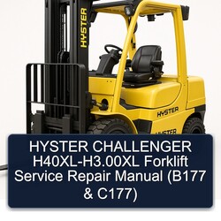 Hyster Challenger H40xl-h3.00xl Forklift (b177 C177) Service Repair Workshop Manual PDF