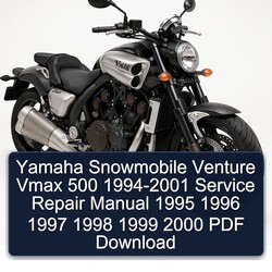 1994-2001 Yamaha Snowmobile Venture Vmax 500 Service Repair Workshop Manual PDF