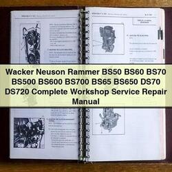Wacker Neuson Rammer BS50 BS60 BS70 BS500 BS600 BS700 BS65 BS650 DS70 DS720 Service Repair Workshop Manual PDF