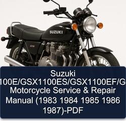1983-1987 Suzuki GSX Series Gsx1100e/gsx1100es/gsx1100ef/gs1150 Motorcycle Service Repair Workshop Manual PDF