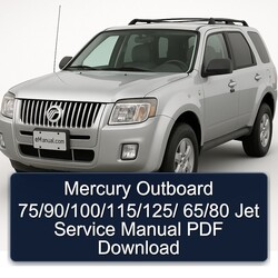 Mercury Outboard 75/90/100/115/125/ 65/80 Jet Service Repair Workshop Manual PDF
