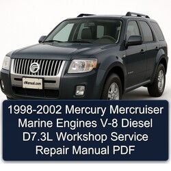 1998-2002 Mercury Mercruiser Marine Engines V-8 Diesel D7.3L Service Repair Workshop Manual PDF