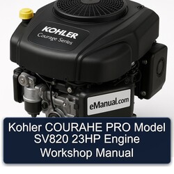 Kohler Courage Series Courahe PRO Model SV820 23HP Engine Service Repair Workshop Manual PDF
