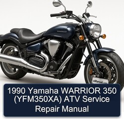 1990 Yamaha Warrior 350 (YFM350XA) ATV Service Repair Workshop Manual PDF