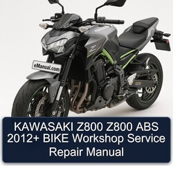 2012 Kawasaki Z Series Z800 ABS Bike Service Repair Workshop Manual PDF