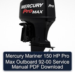 1992-2000 Mercury Mariner 150 HP Pro Max Outboard Service Repair Workshop Manual PDF