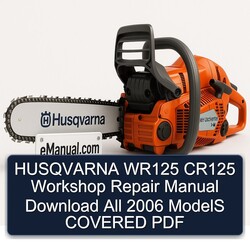2006 Husqvarna WR125 CR125 All Models Covered Service Repair Workshop Manual PDF