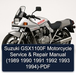 1989-1994 Suzuki GSX Series GSX1100F Motorcycle Service Repair Workshop Manual PDF