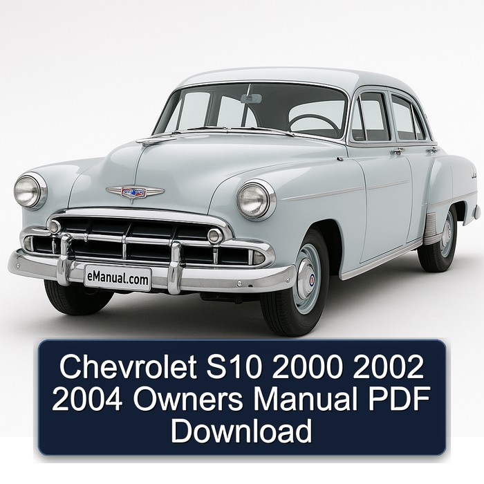 2000-2004 Chevrolet S10 Owners Owner's Manual PDF