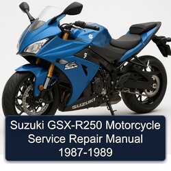 1987-1989 Suzuki GSX Series GSX-R250 Motorcycle Service Repair Workshop Manual PDF
