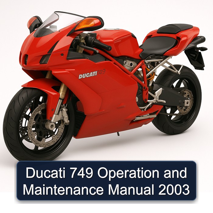 2003 Ducati 749 Operation Service Repair Workshop Manual PDF