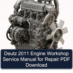 2011 Deutz Engine Service Repair Workshop Manual PDF