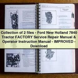 Collection 2 FILES-FORD New Holland 7840 Tractor Operator Instruction -improved Service Repair Workshop Manual PDF