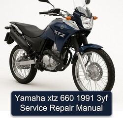 1991 Yamaha XTZ Models 660 3YF Service Repair Workshop Manual PDF
