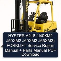 Hyster A216 (j40xm2 J50xm2 J60xm2 J65xm2) Forklift J40XM2 J65XM2 Parts Catalog PDF