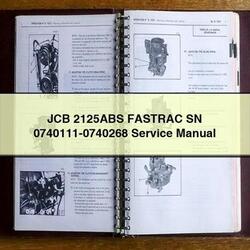 JCB 2125ABS Fastrac SN 0740111-0740268 Service Repair Workshop Manual PDF