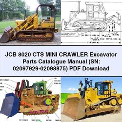 JCB 8020 CTS Mini Crawler Excavator (sn: 02097929-02098875) Parts Catalog PDF