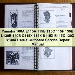 Yamaha 100A E115A 115B 115C 115F 130B L130B 140B C115X 115X S115X B115X 130X S130X L130X Outboard Service Repair Workshop Manual PDF