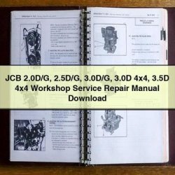 JCB 2.0d/g 2.5d/g 3.0d/g 3.0d 4x4 3.5d Service Repair Workshop Manual PDF