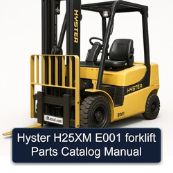 Hyster H25XM E001 Forklift Parts Catalog PDF
