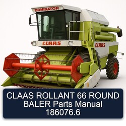 Claas Rollant 66 Round Baler Parts 186076.6 Catalog PDF
