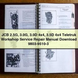 JCB 2.5g 3.0g 3.0d 4x4 3.5d Teletruk 9803-9510-3 Service Repair Workshop Manual PDF