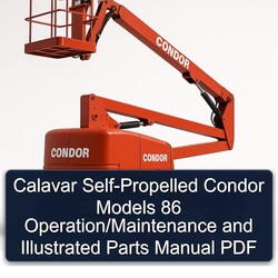 Calavar Self-propelled Condor Models 86 Operation/ Illustrated Parts Catalog PDF