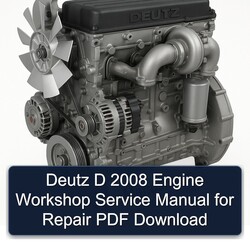 2008 Deutz D Series Engine Service Repair Workshop Manual PDF