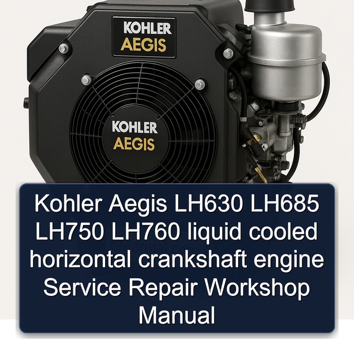 Kohler Aegis Series LH630 LH685 LH750 LH760 Liquid Cooled Horizontal Crankshaft Engine Service Repair Workshop Manual PDF