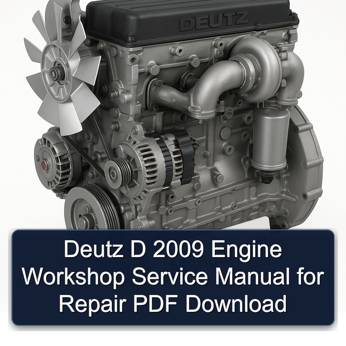 2009 Deutz D Series Engine Service Repair Workshop Manual PDF