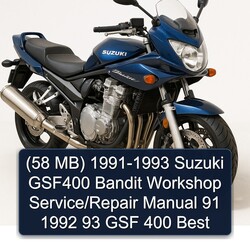 1991-1993 Suzuki GSF Bandit Series (58 Mb) - GSF400 91 93 400 Best Service Repair Workshop Manual PDF