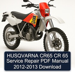 2012-2013 Husqvarna CR Models CR65 65 Service Repair Workshop Manual PDF