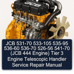 JCB 531-70 533-105 535-95 536-60 536-70 526-56 541-70 (jcb 444 Engine) Tier 3 Engine Telescopic Handler Service Repair Workshop Manual PDF