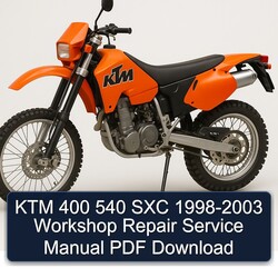 1998-2003 KTM 400 540 SXC Service Repair Workshop Manual PDF