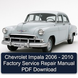 2006-2010 Chevrolet Impala Service Repair Workshop Manual PDF