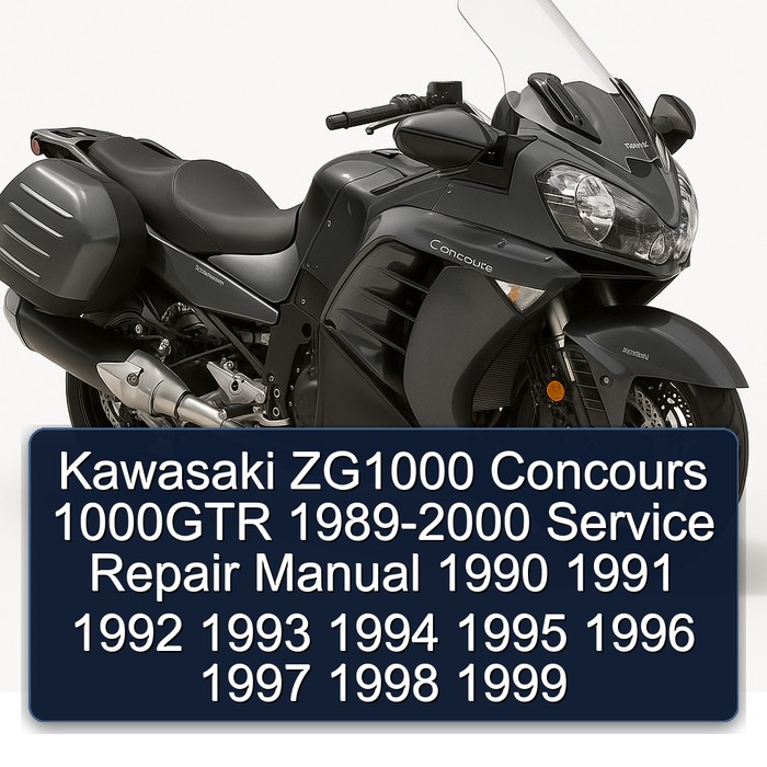 1989-2000 Kawasaki Concours Models ZG1000 1000GTR Service Repair Workshop Manual PDF
