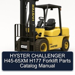 Hyster Challenger H45-65XM H177 Forklift Parts Catalog PDF