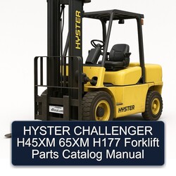 Hyster Challenger H45XM 65XM H177 Forklift Parts Catalog PDF