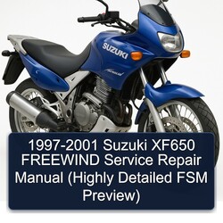 1997-2001 Suzuki XF650 Freewind (highly FSM Preview) Service Repair Workshop Manual PDF