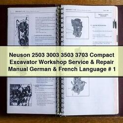 Neuson 2503 3003 3503 3703 Compact Excavator German French Language Service Repair Workshop Manual PDF
