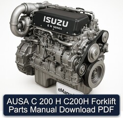 Ausa C 200 H C200H Forklift Parts Catalog PDF