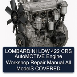 Lombardini LDW Series 422 CRS Automotive Engine All Models Covered Service Repair Workshop Manual PDF
