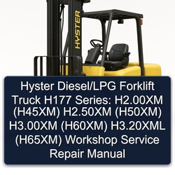 Hyster Diesel/lpg Forklift Truck H177 Series: H2.00xm (H45XM) H2.50xm (H50XM) H3.00xm (H60XM) H3.20xml (H65XM) Service Repair Workshop Manual PDF