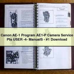Canon AE-1 Program AE1-P Camera Pts User -4 Service Repair Workshop Manual PDF