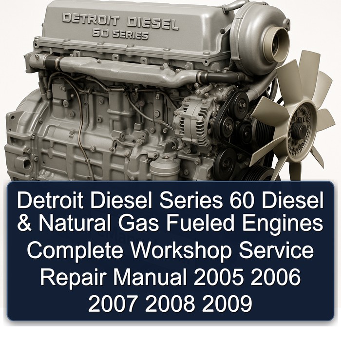 2005-2009 Detroit Diesel 60 Series Natural Gas Fueled Engines Service Repair Workshop Manual PDF