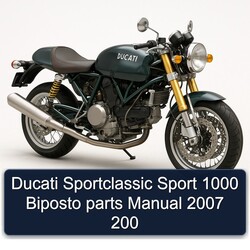 2007 Ducati Sportclassic Sport 1000 Biposto Parts 200 Catalog PDF