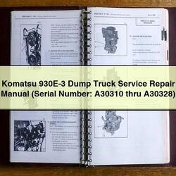Komatsu 930E-3 Dump Truck (serial Number: A30310 Thru A30328) Service Repair Workshop Manual PDF