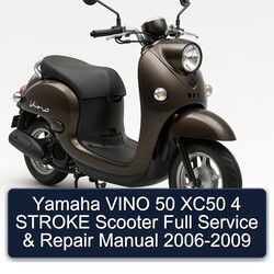 2006-2009 Yamaha Vino 50 XC50 4 Stroke Scooter Service Repair Workshop Manual PDF