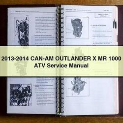 2013-2014 CAN-AM OUTLAndER X MR 1000 ATV Manual de servicio y reparación 